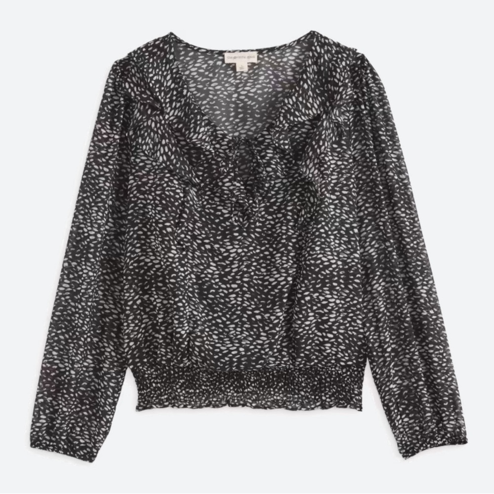 NWT The General Good Robin ruffle detail blouse